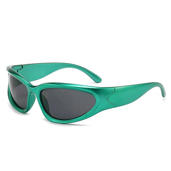 Nya Y2K Sports Punk Solglasögon Dam Designer Square Goggle Herr Lyxmärke Solglasögon UV400 Färgglada spegel Modeglasögon C1 As shown in the figu