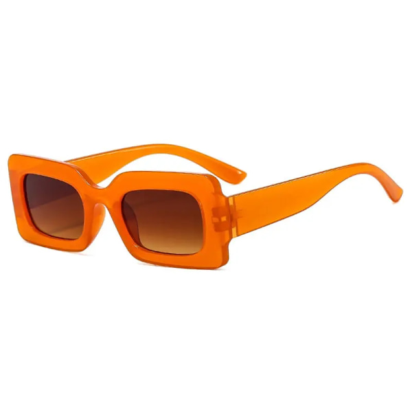 Solglasögon Dammode Jelly Färg Fyrkantiga Solglasögon Män Rosa nyanser för kvinnor Hip Hop Oculos De Sol Mujer orange as picture