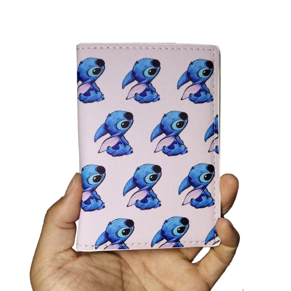 Lilo & Stitch Film Tecknad Print PU- cover Mode Söta flickor Pojkar ID-korthållare Resebehörighetshållare DX1033A