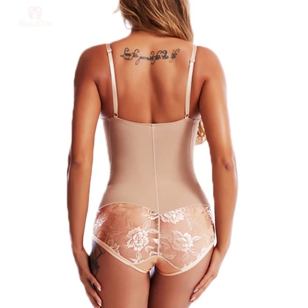 GUUDIA Kroppsformare för kvinnor Push Up Form Cup Shapers Bantning Shapewear Sömlösa Body Shapers Waist trainer Butt Lifter lace butt-apricot XL