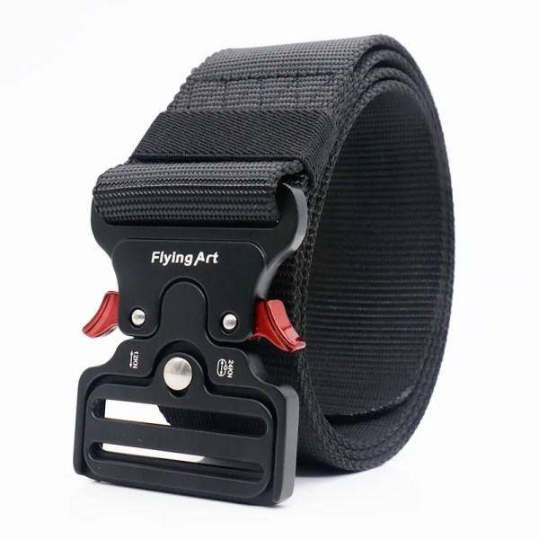 Taktiskt nylon för män Army Militärbälte Byxor Metallspänne Canvas Midjeband Man Polis Utomhusträning Midjebälte brett Only belt(.2383) 125cm(.2383)