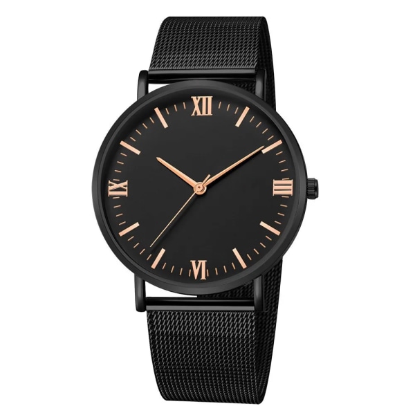 2020 Ultratunn Rose Gold Watch Minimalist Mesh Damklocka watch femme Klockor Zegarek Damski Watch Relojes Para Mujer Reloj Black-Black-Z 2