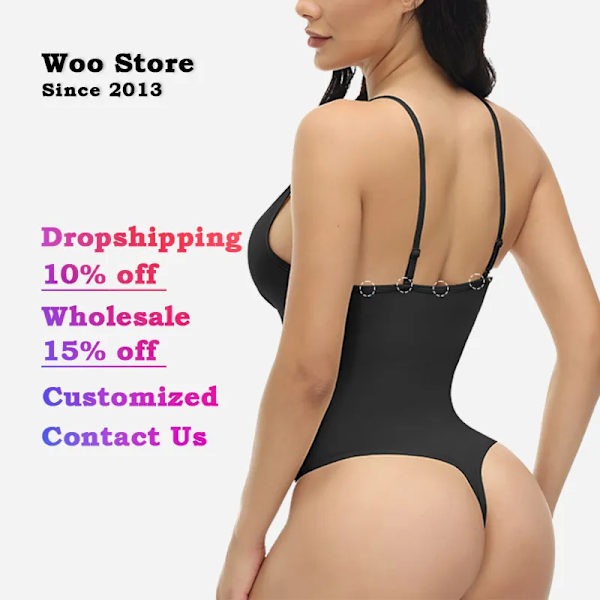 Woo Store Kvinnor Body Slimming Underkläder Kroppsformare Thong Waist Trainer Korsett Shapewear Tummy Control WSSS-12 Skin M