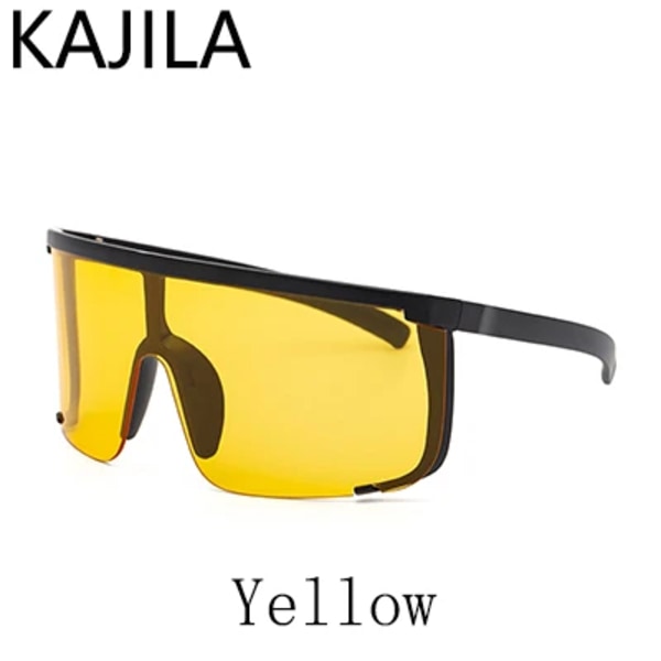 2021 Mode överdimensionerade fyrkantiga sportsolglasögon Män Stor ram Varumärke Designer Vintage rektangulära solglasögon för man nyanser Oculos Yellow