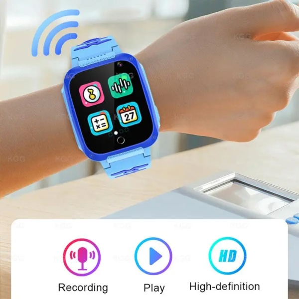 Barnspel Smartwatch Musikspelare Watch Sport Stegräknare Hälsospårare med ficklampa Math Game Stoppur Timer Klocka Barnpresenter blue with original box