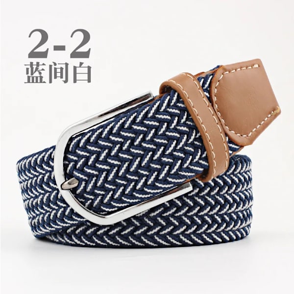 Canvasbälte utomhus taktiskt bälte unisex högkvalitativ canvasbälte för jeans Man Lyxiga Casual Straps Ceintures Bälten för kvinnor FB blue white(.1156) 3.3cmX107cm(.1156)