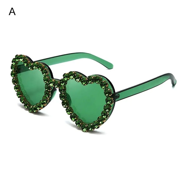 Solglasögon St. Patrick's Day Green Four Leaf Clover Glasögon Leprechaun Dräktglasögon Irish Shamrock Solglasögon A