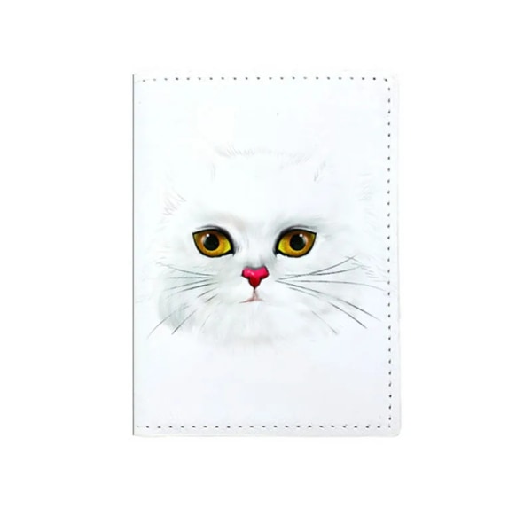 Kawaii 3D Cat Passport Fodral Hållare Kvinnor Män Business PU Läder ID Bankkort Förvaring Plånbok Case Resetillbehör Type 10