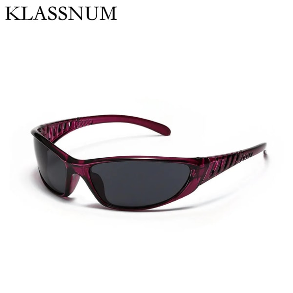 Modeglasögon Damsolglasögon Punksolglasögon Sportsolglasögon Kvinnor Män Solglasögon Skärmar Glasögon Glasögon UV400 A4 Black