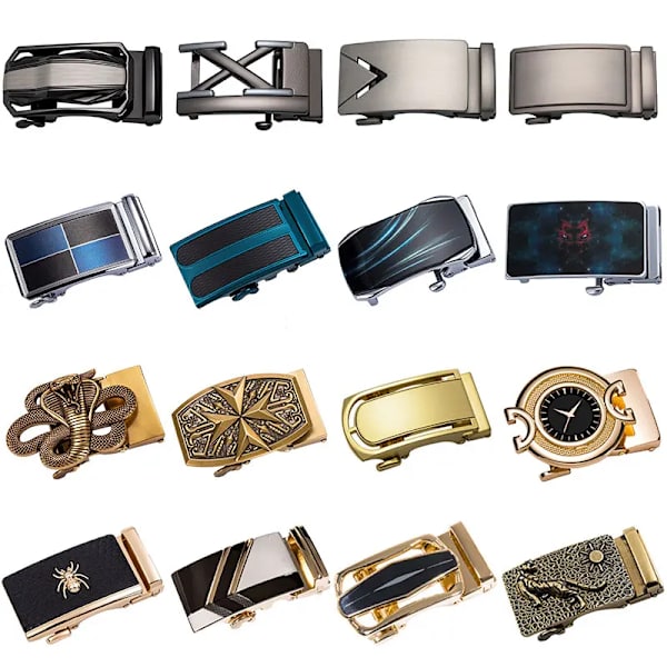2020 Berömda Ny design automatiska bältesspännen för män Midjeband Spärrbältesspänne utan bältespassform 3,5 cm läderbältesspännen DK-2013
