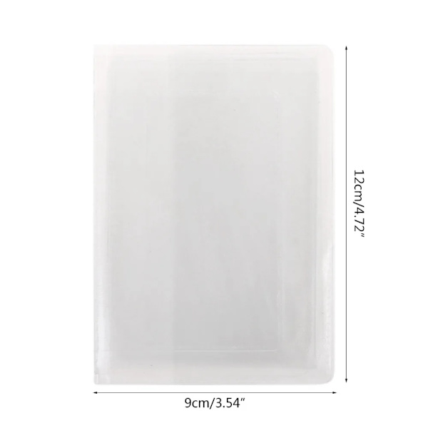 THINKTHENDO 12x9cm PVC Transparent Auto Document Cover Ryska case Skydda Bil ID-kortshållare för män kvinnor