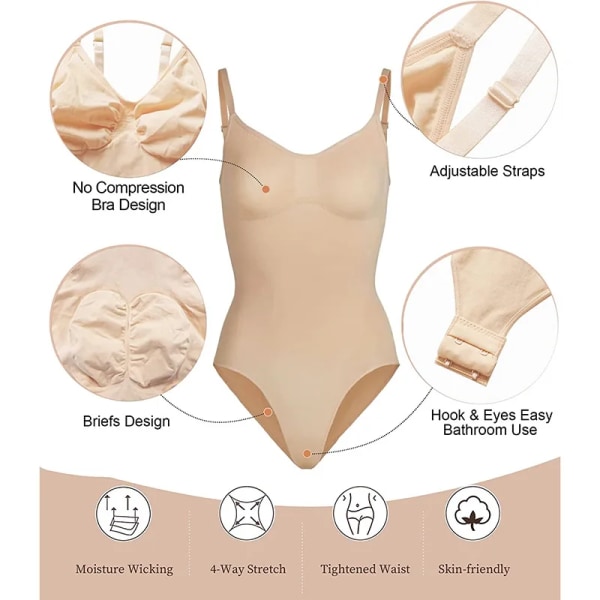 Body Shapewear Kvinnor Helkroppsformare Magkontroll Höft Rumplyftare Korsett Lår Reduktiv Bantning Waist Trainer Underkläder Skin thongs 3XL 90-100kg