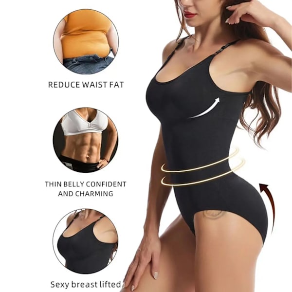 Dam Shapers Korsett Body Shapewear Underklänning M L XL Svart Hud Magkontroll Butt Lifter Body Shaper Slimming Strap Skin Color M