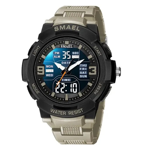 SAMEL Digital Watch Man 2023 New Chronograph Sports Watch For Herr Vattentät 5 Bar Quartz Armbandsur reloj hombre 1912 khaki