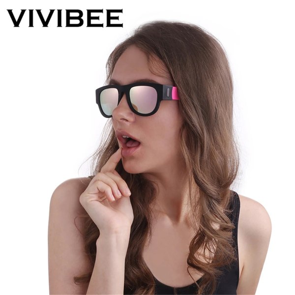 VIVIBEE Novelty Mirror Herr Polariserade hopfällbara solglasögon Nyankomst Slap Sport Vikbart armband Nyanser Trend Produkt White WITHOUT BOX