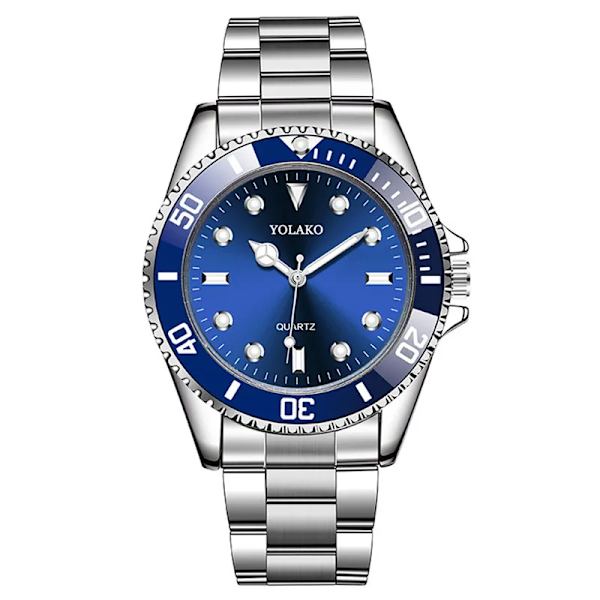 Nya Casual Business Herrklockor Luxury Date Green Dial Herrklockor Mode Herrklockor Klockor Relogio Masculino blue