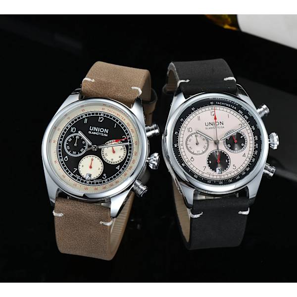 UNION GLASHUTTESA Klockor för män med watch Watch män Vattentäta herrklockor Lyxig originalklocka red