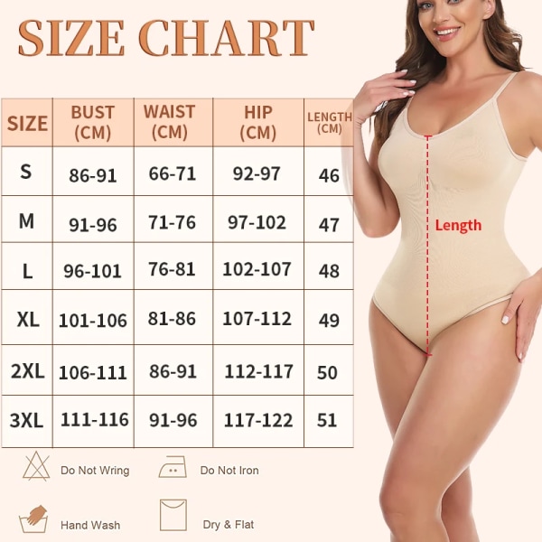 Strumpor Body Kvinnor Shapewear Magekontroll Kroppsformare Slät Osynlig Underklänning Banta Underkläder Camisole Jumpsuit Nude 2XL