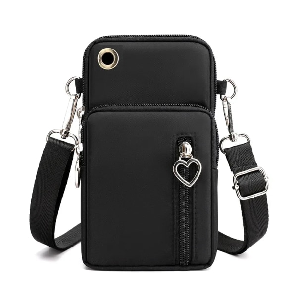 Små axelväskor Nylon Kvinnor Mobiltelefonväskor Mini Messenger Handväska Dam Plånbok Ny CrossBody Väska Kvinna bolso Blue