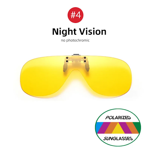 VIVIBEE Rimless Flip Up Clip On Solglasögon Män Kör UV400 Polariserad Spegel Röd Lins Fiske Stor storlek Fancy Design Glasögon 4 Night Vision Without Plastic Case