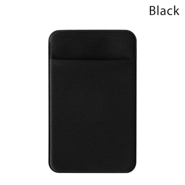 1 st mode elastisk mobiltelefon korthållare Mobiltelefon case Kredit ID-kortshållare självhäftande klistermärkesficka Black(.104)