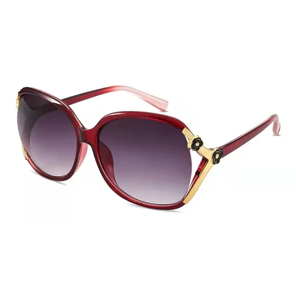glasögon solglasögon kvinnor mode stor ram trend ros dekorativa glasögon Purple frame Other