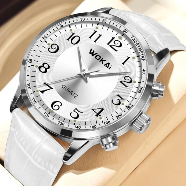 Fashionabla casual män stil och lugn watch tre ögon sex stygn fritid mode aktivitet watch, kvarts watch men(.130)