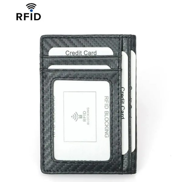 THINKTHENDO Män Slim PU Läder Kreditkort Körkortsinnehavare Kort Case Fick Plånbok Organizer 2020 Modeväska 11,5x8cm