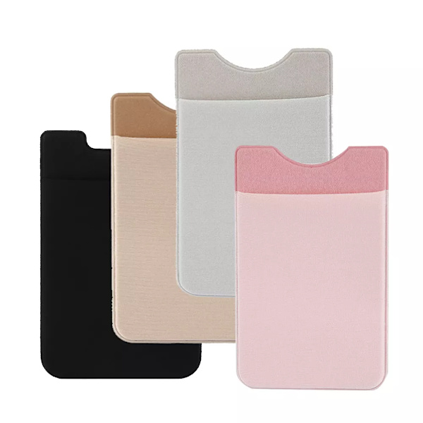 1 st nytt elastiskt case Kredit ID-kortshållare Självhäftande case Fodral Bärbar telefonbakficka 5.8x8.6cm-red