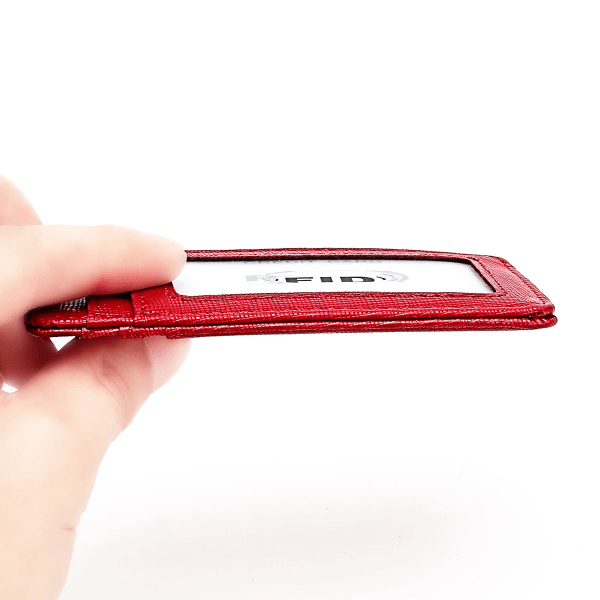 Case Pengafodral RFID Blockering Smal Minimalistisk Kreditkortshållare Små ficka Plånböcker för män Kvinnor Blue