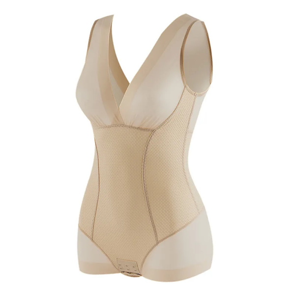 Kvinnor Slimming Burn Fat Trosor Shapewear Tummy Slim Body Shaper Full Body Shaper Slimming Underkläder Väst Bodysuits Jumpsuit L Apricot L