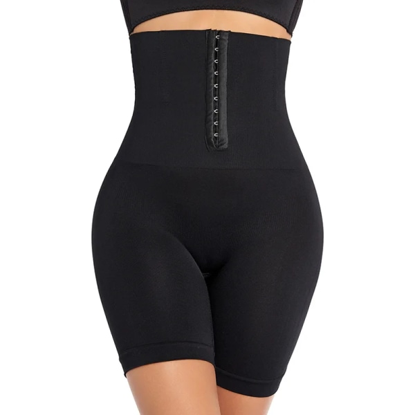 Kvinnor Butt Lifter Shapewear Underkläder Set Bodysuit Trosa Waist Trainer Shaper Curve Magkontroll Bantning Trosor med hög midja Black M-L