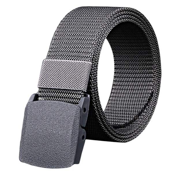 Män Kvinnliga Jeans Bälte Militär Nylon Justerbart Bälte Utomhus Resor Taktisk Midjebälte Metall Unisex Spänne Byxor Byxor 120cm Deep gray 120cm