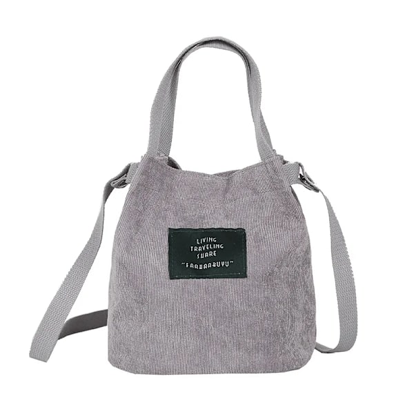 Kvinnor Manchesterväska Bolsa Feminina Axelväska Lyx Designer Shopping Casual Damväskor Kvinnlig bomullsdragkedja Handväskor C Grey 26x23x10cm