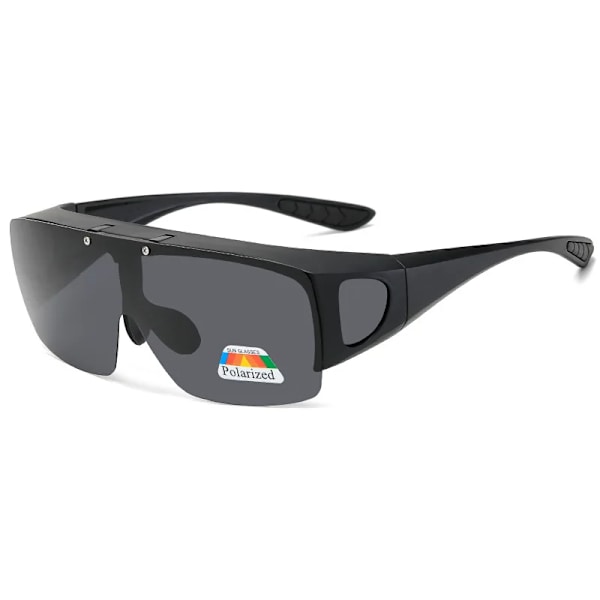 UVLAIK 2021 Flip Up Polarized Solglasögon Kvinnor Män Night Vision Glasögon Glasögon Utomhuskörning Fotokromisk passform över solglasögon Black Polarized