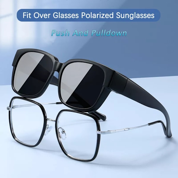 2022 Polarized Fit Over Glasögon Solglasögon Män och kvinnor Nattkörning Glasögon Wear Fit Over Receptglasögon Fiskeglasögon Gradient Green TZ5
