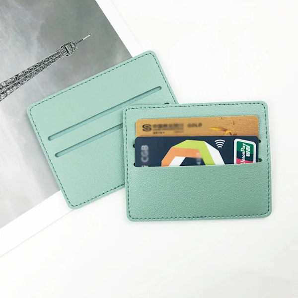 1 st Nytt mode för män/kvinnor Mini-ID-kort Business Case PU-läder Ultratunt Case Student case Red A