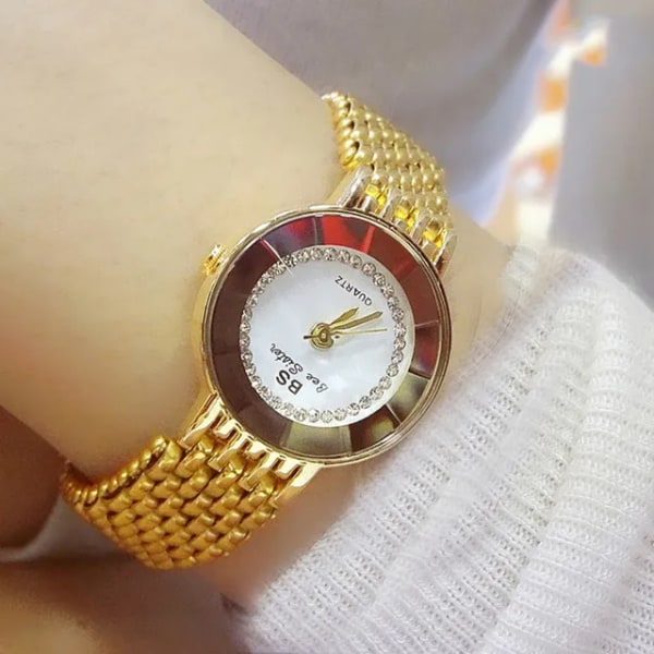 Damklockor Designer Märke Lyx Kvarts Diamant Guld Watch Fyrkantig Damarmbandsur Kvinnlig klocka för tjej Dameshorloge 1199-gold