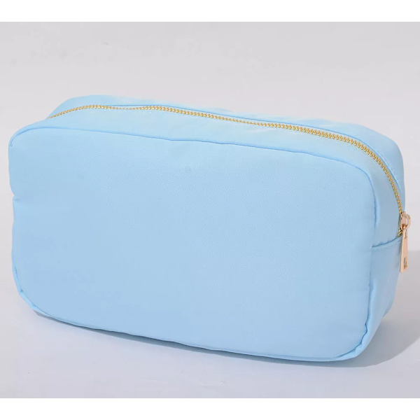 Ny vattentät nylon slitstark necessär Kosmetisk väska Enfärgad sminkväska för kvinnor Resetoalett Skönhet sminkväska Organizer no patch(.342) L(.342)