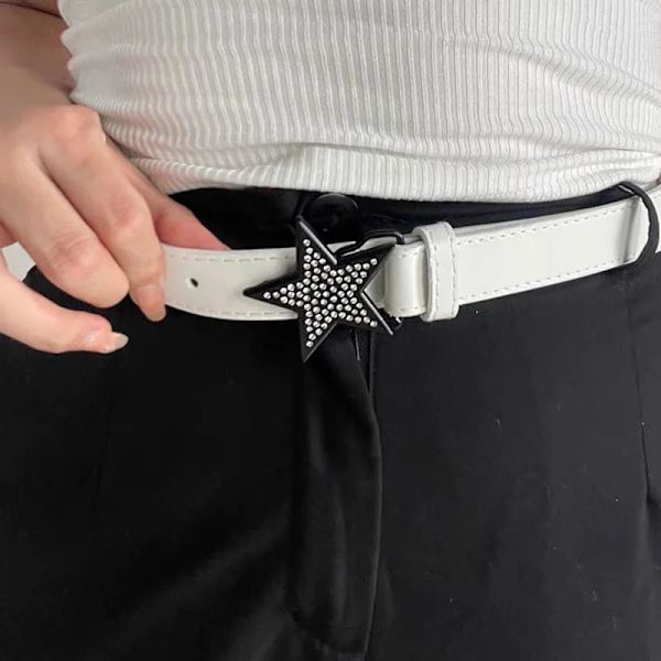 Star Rhinestone Bälte För Kvinnor Mode Y2k 2000-talet Midjerem Kvinnlig Flicka Jeans Klänning Byxa Dekorativt midjeband Tillbehör styles 2 khaki 103cm