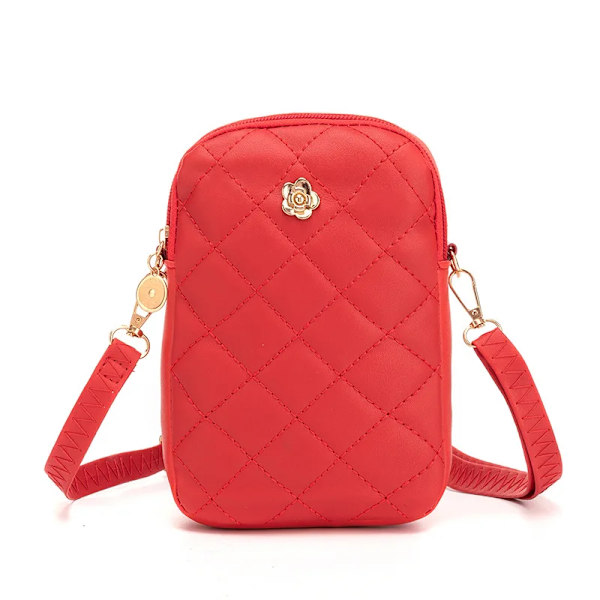 Damer Mini Shoulder Mobiltelefon Ringer Axelväskor för kvinnor Sacoche Small Square сумка Portmonnäer och handväskor Damska Summer red bag