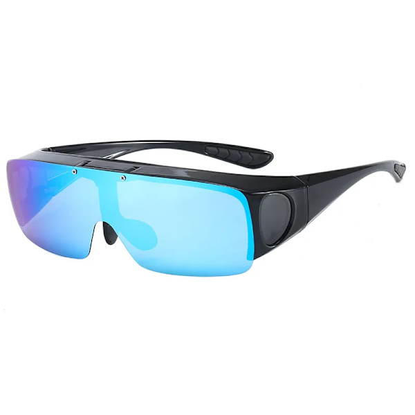 UVLAIK 2021 Flip Up Polarized Solglasögon Kvinnor Män Night Vision Glasögon Glasögon Utomhuskörning Fotokromisk passform över solglasögon Blue Polarized