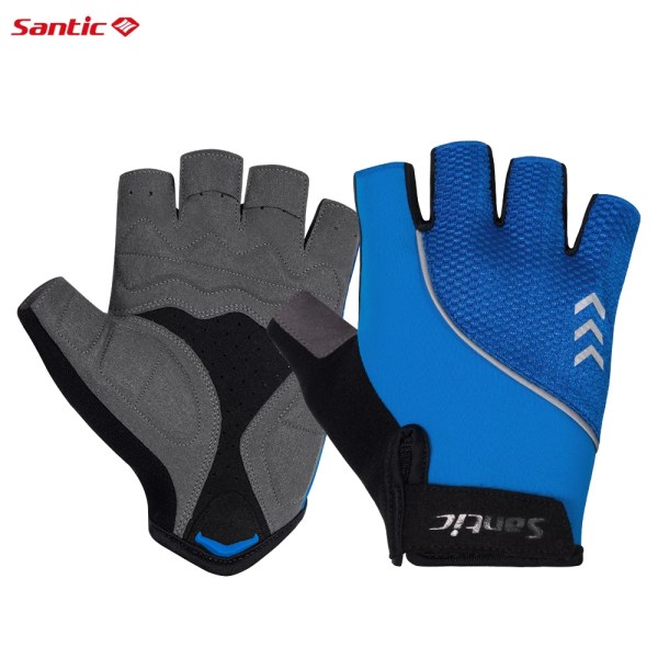 Santic Cykelhandskar Andas Mesh Halvfinger MTB Cykelhandskar Stötsäkra pads Cykel Sport Vantar Antifriktion Unisex K3P136B XL