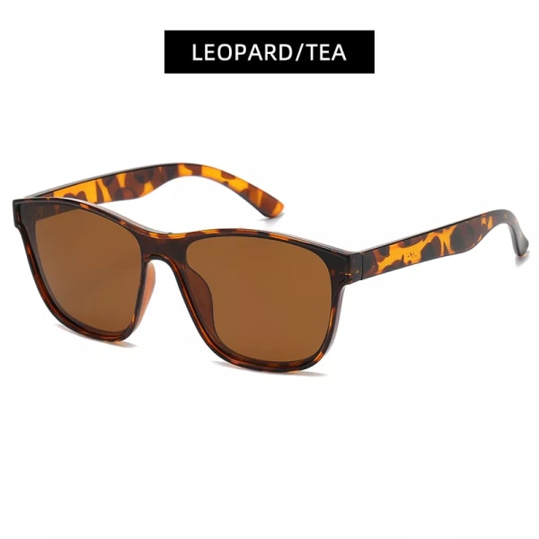 HOOBAN 2023 New Square Polarized Solglasögon Män Kvinnor Mode Fyrkantiga Man Solglasögon Märkesdesign Endelad linsskydd UV400 Leopard Tea Polarized