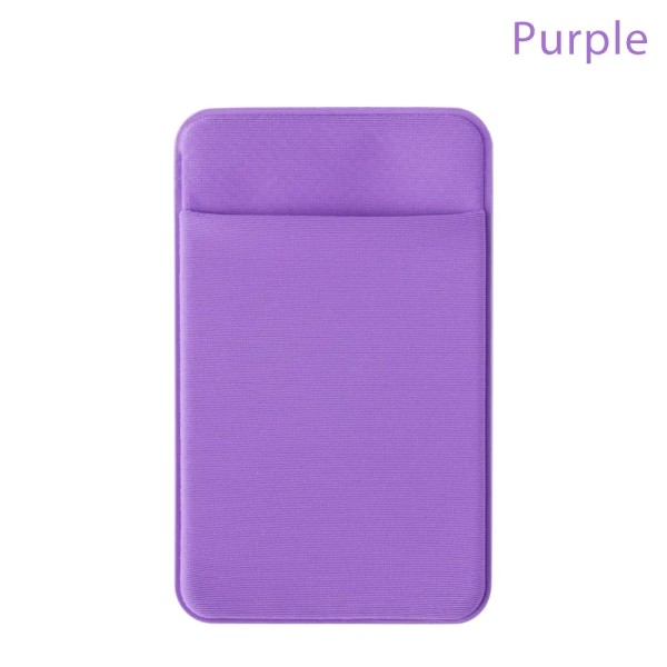 1 st mode elastisk mobiltelefon korthållare Mobiltelefon case Kredit ID-kortshållare självhäftande klistermärkesficka Purple