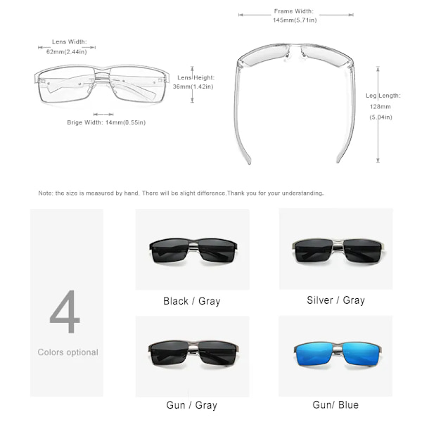 KINGSEVEN 2022 NYA polariserade solglasögon män kvinnor kör fyrkantiga glasögon herr solglasögon herr goggle UV400 Gafas De Sol Gun Gray