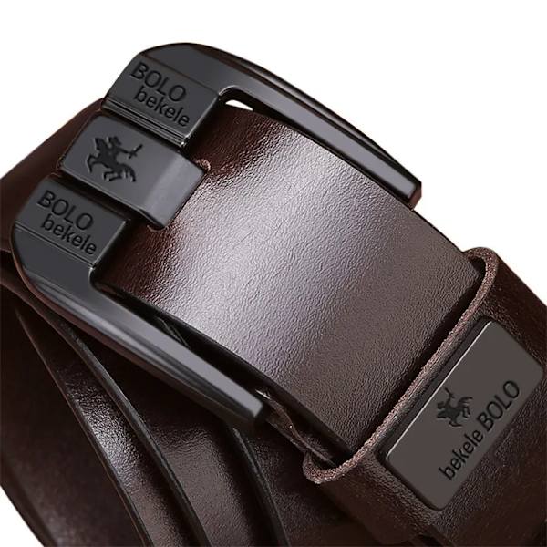 Lyxmärke Designer Bälte Herr Mode Äkta Läder Midjerem Legering Nål Spänne Herrbälte Cummerbunds Ceinture Homme 2022 BOLODPHK-Coffee 120cm