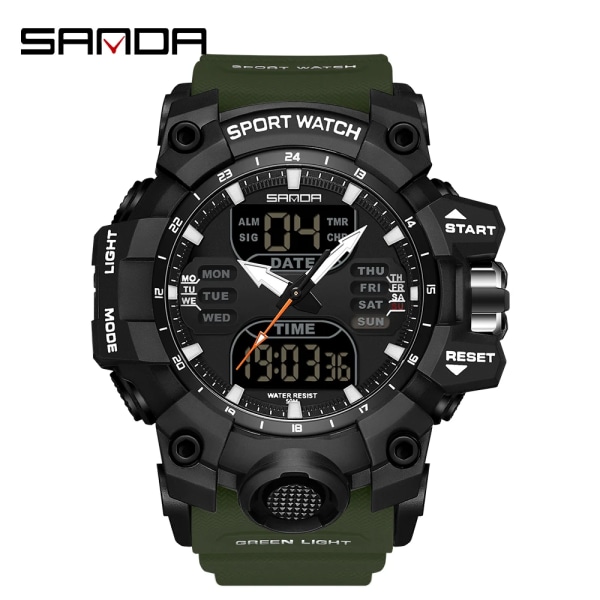 watch Watch Watch Quartz Led Relogios Masculino Blue-Black
