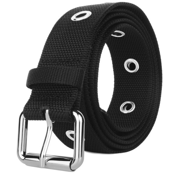 Drizzte Grommet Nylon Stor storlek 39'' till 67'' 170 cm Dubbelstift Punk för män kvinnor Single-row hole 100cm for Waist27-31