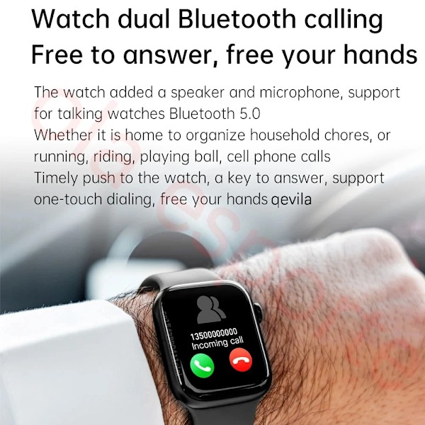 Nytt i Watch 8 Pro Smartwatch Ultra Series 8 Herr Kvinna Bluetooth Call Music Trådlös laddning för Apple Series 8 Armbandsur White Watch 8 Pro